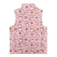 thumbnail image 6 of Binienty Valentines Day Vest for Girls Capybara Heart Print Full Zip Fleece Jacket Vests Sleeveless Warm Plush Fuzzy Fluffy Vest Coat Big Girls Casual Fall Winter Outfits, 6 of 7