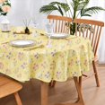 thumbnail image 2 of Rdsfhsp Oval Tablecloth, Yellow Vintage Floral Table Cover for Dining Room, Washable Kitchen Tablecloth, Reusable Table Protector, Farmhouse Spring Home Decor, 2 of 4