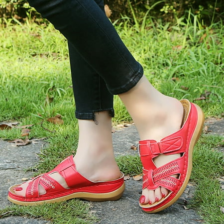 

Herrnalise Open Toe Super Soft Platform Women Summer Shoes Flat Sandals Women s Shoes under $30