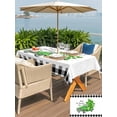 thumbnail image 6 of 60x84 Inch Outdoor Tablecloth with Umbrella Hole Zipper Rectangle St. Patrick's Day Rectangular Tablecloths Outside Waterproof Spring Three Leaf Grass Truck Black Plaid Patio Table Cover for Picnic, 6 of 8