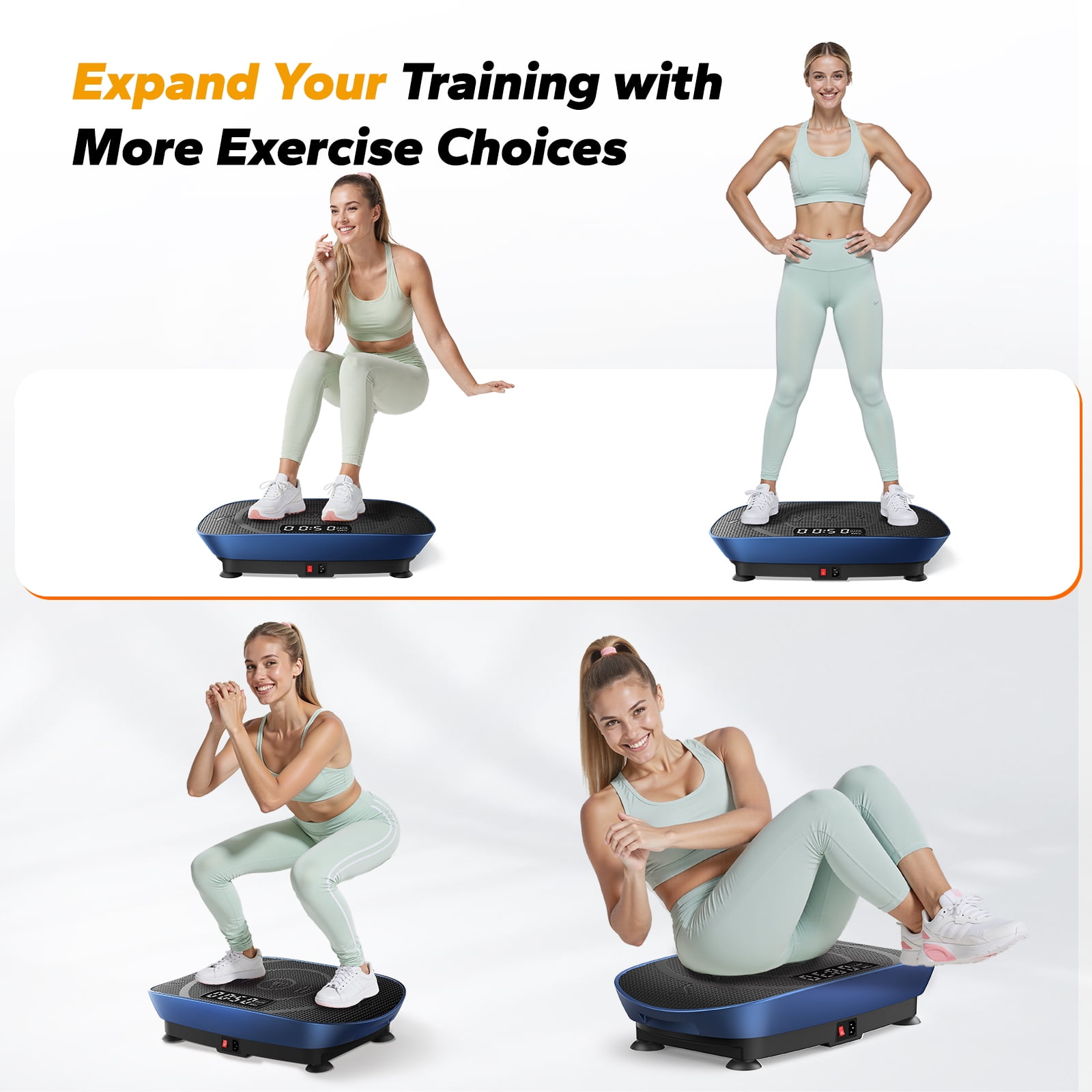 MERACH Compact Whole Body Vibration Plate Exercise Machine with Remote  Control