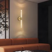 Iuhan Wall Lamps Modern LED Wall Sconce, Iron Straight Tube Bedroom Wall Light Fixture, Mood Lighting for Corridor Living Room Background Hotel Entrance Decor