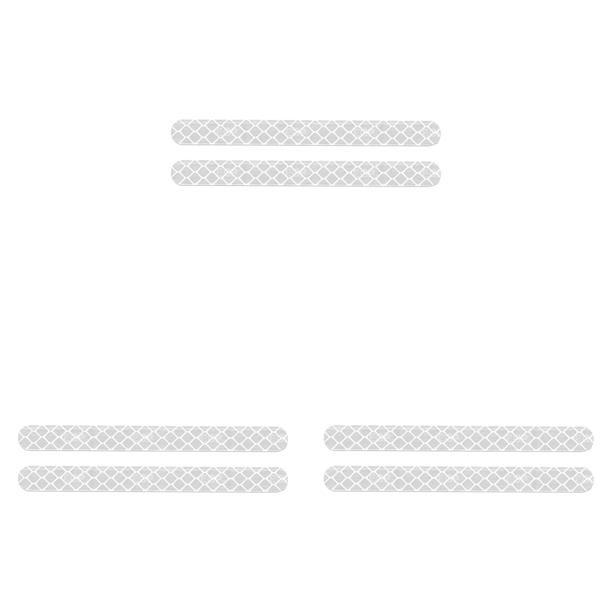 2 pegatinas reflectoras para coche, cinta de advertencia reflectante para espejo retrovisor (blanca) Likrtyny Para estrenar