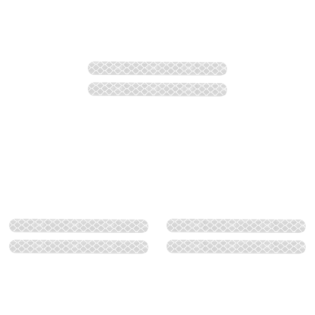 2 pegatinas reflectoras para coche, cinta de advertencia reflectante para espejo retrovisor (blanca) Likrtyny Para estrenar