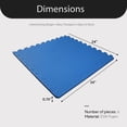thumbnail image 4 of BalanceFrom Fitness 24sq ft Interlocking EVA Foam Exercise Mat Tiles, Blue, 4 of 10