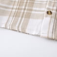 thumbnail image 6 of Fdqin Boys Shorts Sets 2Pcs Plaid Short Sleeve Hooded Button Shirt and Jogger Shorts Summer Outfits for Kids Apricot 7-8 Years, 6 of 9