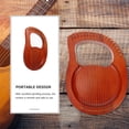 thumbnail image 4 of OULII 1Set Ancient Style Wooden Harp 19 Strings Portable Lyre Harp for Relaxing Music, 4 of 8