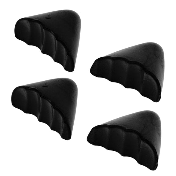 Unique Bargains 2 Pairs Soft Pointed Head Adjustable Toe Plugs Black