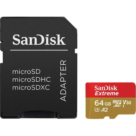 Sd Memory Card 64 Gb For Lg G3 SanDisk 64GB Extreme microSDXC UHS-I Memory Card with Adapter - 160MB/s, U3, V30, 4K UHD, A2, Micro SD Card - SDSQXA2-064G-GN6MA ()