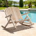 thumbnail image 4 of OverPatio 38in Wooden Rocking Chair for 2, Original Wood Outdoor Garden Seat Comfortable Backyard Swing Bench, 4 of 11