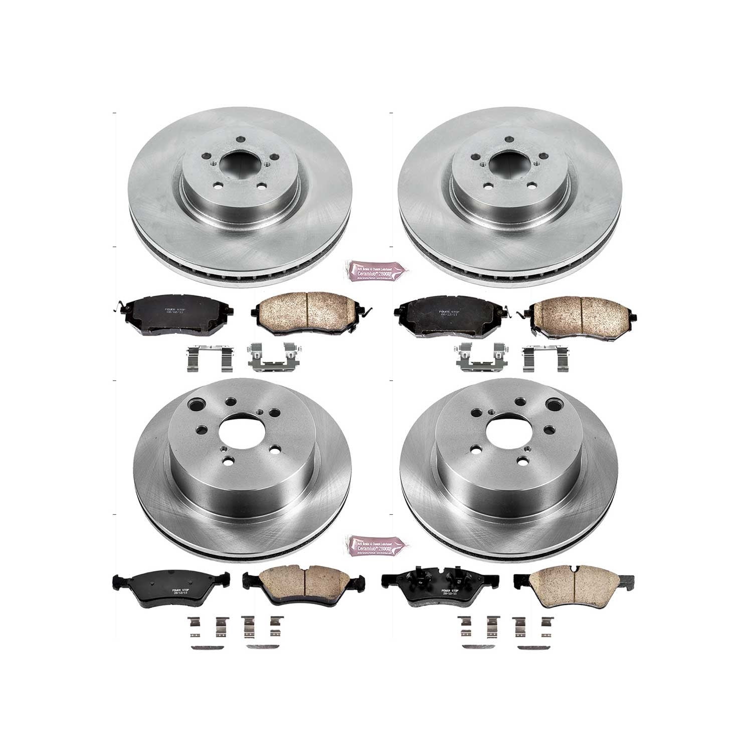 PowerStop Front and Rear Stock Replacement Brake Pad and Rotor Kit Fits: SUBARU Select Models KOE6931