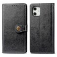 thumbnail image 2 of Funda de piel de color liso retro para iPhone 12 Pro Max, color negro, 2 of 5