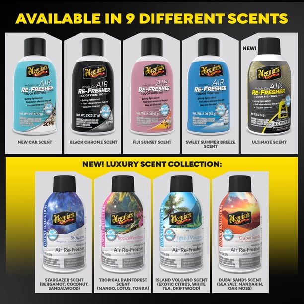 Meguiar's G181302 Whole Car Air Re-Fresher Odor Eliminator Mist