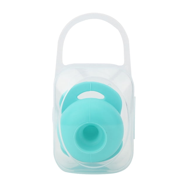 Chupete retráctil de silicona para bebé, juguete tranquilizador para bebé, color azul