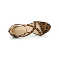 thumbnail image 4 of BLISSFUL STEP Women Zipper Ankle Strap Stiletto Heel Sandals Leopard 6, 4 of 8
