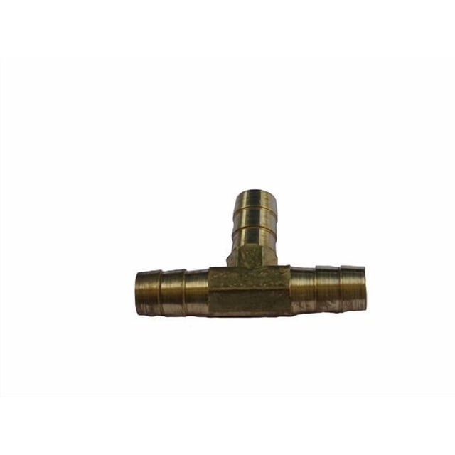 Helix Racing Coupler Fitting 053-1440 3/8 Inch Hose Barb; Tee; Without O-Ring; Without Jam Nut; Brass; Single