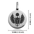 thumbnail image 2 of Stainless Steel Scarab Good Luck Charm Round Medallion Keychain Circle Ring, 2 of 2