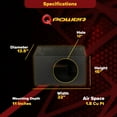 thumbnail image 3 of QPower QBOMB12VL Single 12" Vented Ported Car Subwoofer Sub Box Enclosure QBOMB, 3 of 9