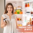 thumbnail image 4 of Mifoci 50 Pcs 16 oz Clear Plastic Jars with Lids Reusable Empty Storage Jars Containers for Kitchen Spices Dry Food Body Butter,, 4 of 7