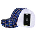 thumbnail image 3 of Decky 6017 6 Panel Mid Profile Structured Plaid Trucker Hat-190/White, 3 of 3