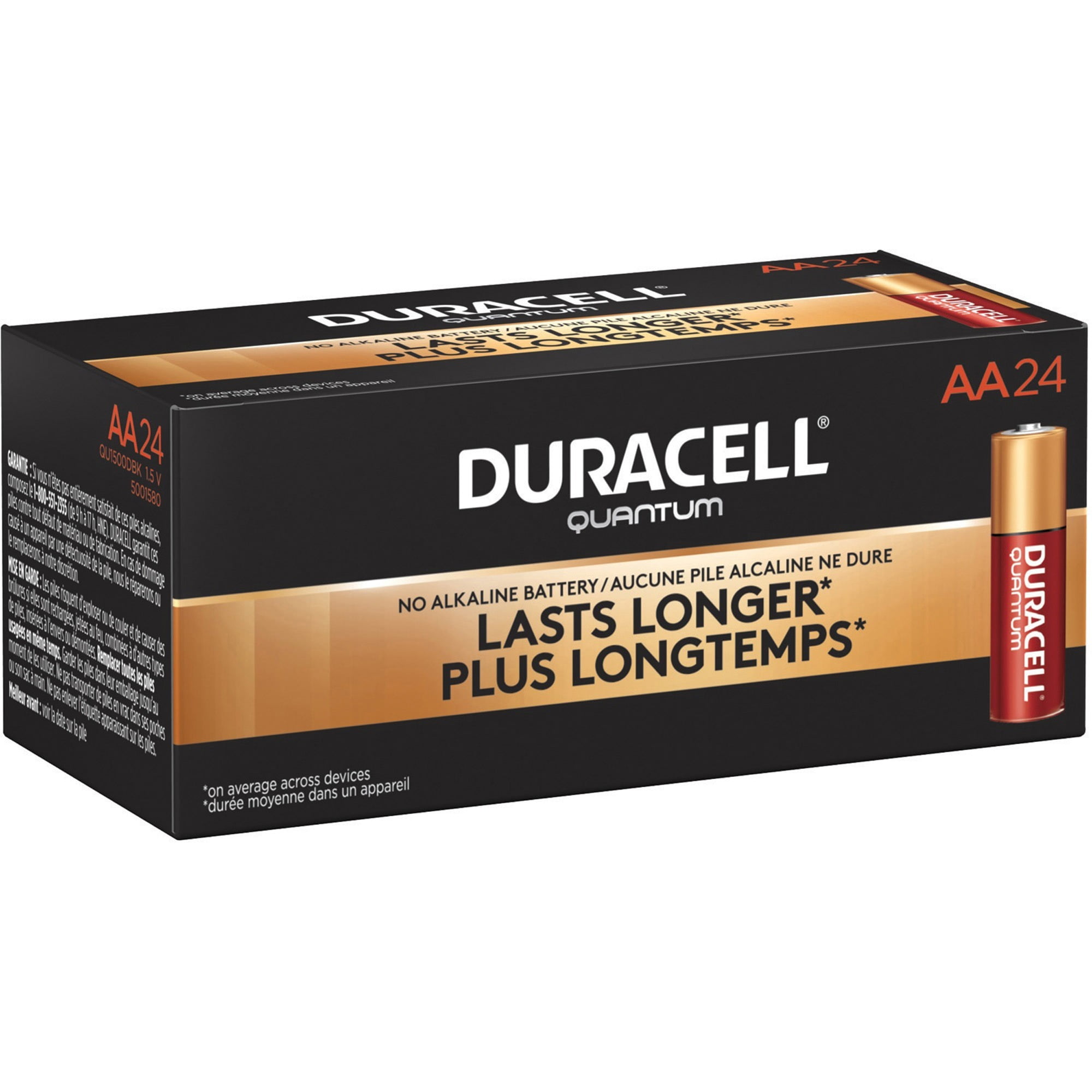 Pack of 24, Bulk Packaging Duracell Quantum Alkaline-Manganese Dioxide AAA Battery 1.5V