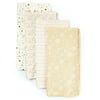 Parent's Choice Cotton Flannel Receiving Blankets for Baby Boys and Girls, Neutral Celestial Skies, 4 Pack