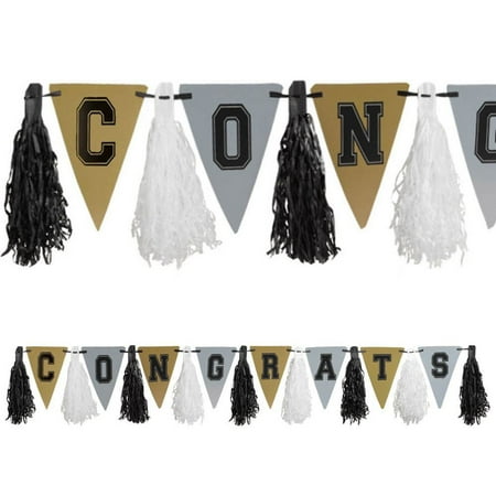 Graduation Metallic Tassel 10ft. Garland Decoration