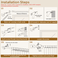 thumbnail image 6 of HEI DEAR 1" Adjustable Black Curtain Rod Heavy Duty 36-144" with Solid Aluminum Finial, 6 of 9