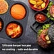thumbnail image 4 of Silicone French Bread Pan and Hamburger Bun Pan Set Nonstick 4 Wave Baking Tray 6Cup Hamburger Bun M, 4 of 5