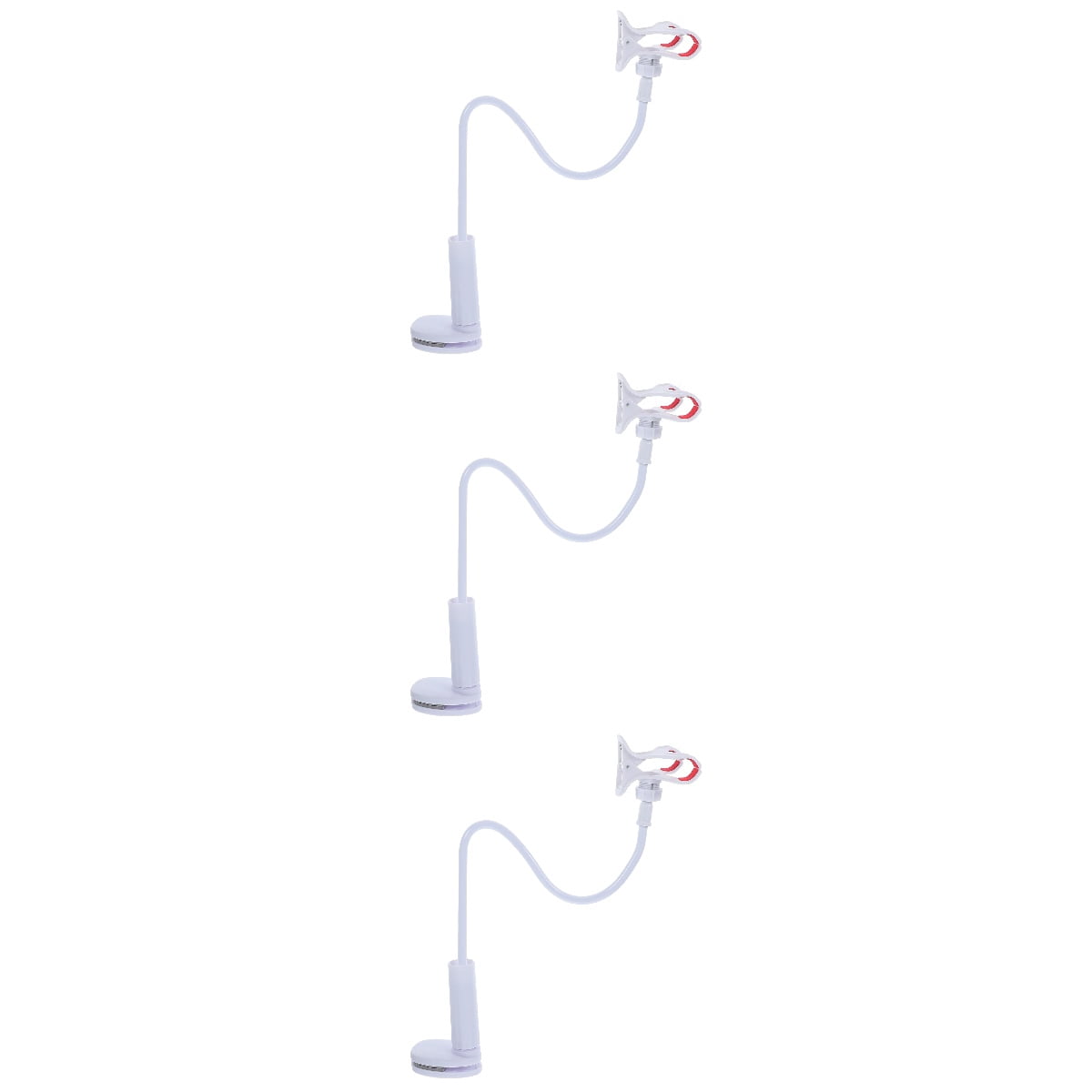USHOBE Stable Support White Cellphone Stand for Video Watching and Storage 3Pcs