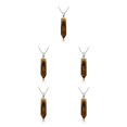 thumbnail image 1 of yingyy Hexagon Column Charm Exquisite Men Handmade Holiday Anniversary Hanging Pendants Pointed Colorful Crystal Chain Brown 5Set, 1 of 6