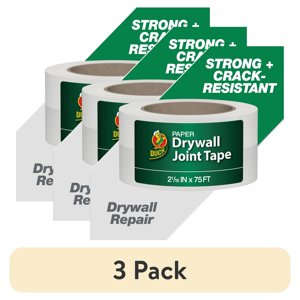Duck Brand Drywall Joint Tape, 2.06" x 75 ft, 3-Pack