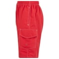 thumbnail image 3 of iBerryNY Mens Swim Trunks Adult Male Board Cargo Shorts Quick Dry, Mesh Lining, Red, X-Large, 3 of 4