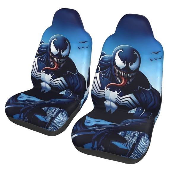 Venom Car Seat Covers 2 Pcs for Seat Protector Soft Flexible Seat Cushion Cover Fit for Most Car and Truck