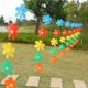thumbnail image 4 of Molino de Viento Bunting Banner Plástico Colgante Guirnalda Decoración Jardín Césped Fiesta (10 Molinos de Viento con Cadena) Azul Macarena Cadena del molino de viento, 4 of 8