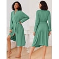 thumbnail image 2 of Ekouaer Kimono Robes for Women Long Lightweight Knit Bathrobe Shawl Soft Sleepwear Casual Ladies Loungewear, 2 of 6