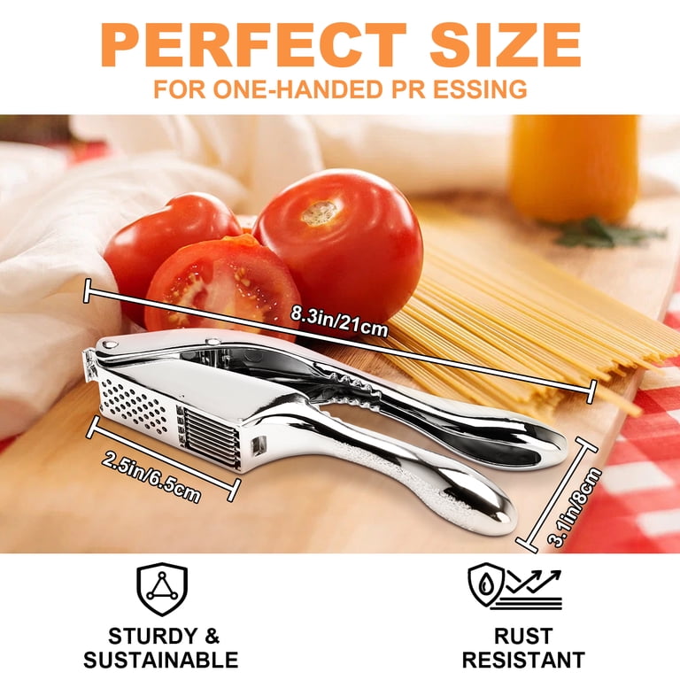 Garlic Press and Slicer 2-In-1 Dual Function Mincer Chopper photo 3