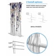 thumbnail image 3 of Purple Flowers Blackout Curtains, French Door Curtains for Door Window, Spring Floral Elegant Pastoral Watercolor Privacy Drapery for Patio/Sidelight Doors, 1 Panel with Tieback, 54 x 72 Inches, 3 of 6