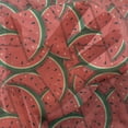 thumbnail image 3 of Fruits Tulle Curtains with Rod Pocket, Refreshing Watermelon Slices Summer Season Tropical Organic Yummy Design, Sheer Drape for Wedding Party 2 Panels, 7 Sizes, Red Hunter Green, by Ambesonne, 3 of 3