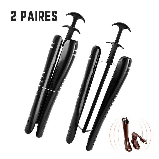 Dsseng Automatic Boot Trees Plastic Black Knee High Tall Boots Shapers Great Support Form Shaping Inserts Lady Womens Mens Shoes