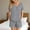 Gray, variant on Goodtrade8 Pajamas for Woman Holiday Petite with Pocket Casual Sleepwear V-Neck Short Sleeve Printed Pajama Tops