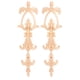 thumbnail image 1 of Apliques de armario tallados en madera de 2 piezas para muebles, pared, decoración del hogar, 1 of 2