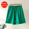 thumbnail image 1 of Pantalones cortos de traje verde con camiseta para mujer y Top suelto de gran tamaño 100% algodón verano conjunto de dos piezas mujeres chándal clásico Casual Tan Jianjun  unisex, 1 of 2