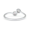 thumbnail image 5 of New Design Fashion Band Lab-Created White Opal 925 Sterling SilverSize 5, 5 of 5