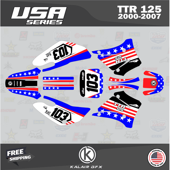 Kalair GFX Graphics Kit for Yamaha TTR125 (2000-2007) Usa Series