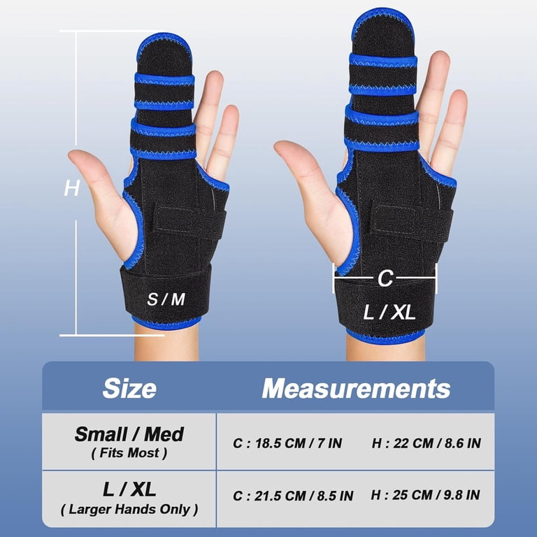 ASRAM Adjustable Finger Splint For Arthritis, Broken, Or Mallet Finger – Fits Index, Middle, Ring