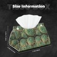 thumbnail image 6 of Lsque Succulents Printed Long Tissue Box Cover Holder, Facial Paper Organizer Dispenser,Triangle with Bottom Belt, PVC Leather Decorative Organizer, 6 of 9