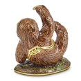 thumbnail image 4 of Bejeweled Pewter Multi Color Enamel Finish MELLOW Sloth Trinket Box, 4 of 5