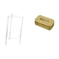 thumbnail image 1 of Mesita De Noche Minimalista De Acrílico Transparente Con Mesita De Noche Moderna Y Mesa Auxiliar Con Caja De Pañuelos, Soporte Para Papel Higiénico Y Tapa De Almacenamiento Para Sala De, 1 of 8