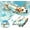Sky Blue, variant on Adjustable Buoyancy Support Cloth EPE Pearl Dinosaur Small Medium Dog Life Jacket, Green